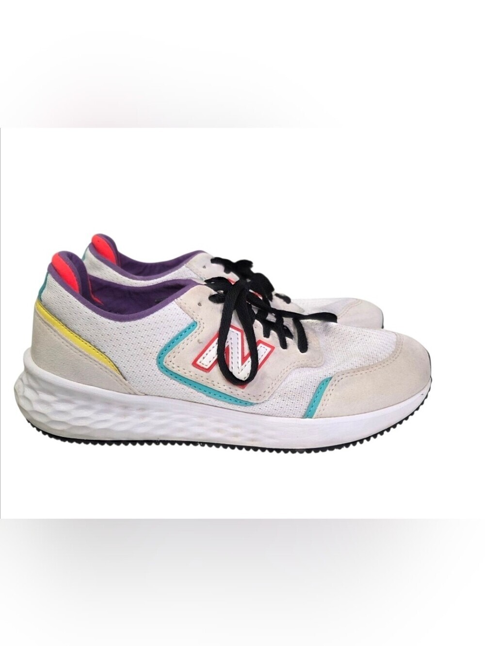 New Balance Women's Fresh Foam X70 Sneakers White & Neon Colorway Size 8.5